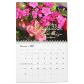 Rosa Blume und Sprichwörterbücher Kalender (Feb 2027)
