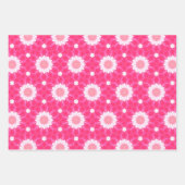 Rosa Blume und Sternen Kindermädchen Set Geschenkpapier Set (Vorderseite)