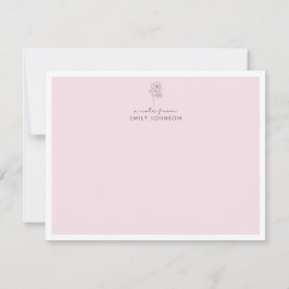 Rosa Blume und Streifen - ein Hinweis von der flac Einladung