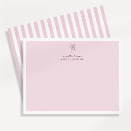 Rosa Blume und Streifen - ein Hinweis von der flac Einladung