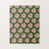 Rosa Blume und Streifen Jigsaw Puzzle (Vertikal)
