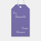 Rosa Blume und Streifen Personalisierte Geschenket Geschenkanhänger (Rückseite)