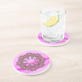 Rosa Blume Untersetzer (Seite)