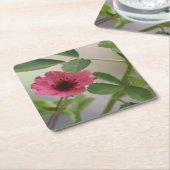 Rosa Blume Untersetzer (angewinkelt)