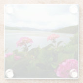 Rosa Blume Untersetzer (Rückseite)