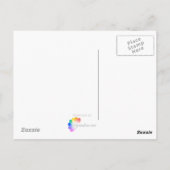 Rosa Blume Vase - Postkarte (Rückseite)