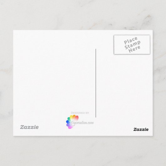 Rosa Blume Vase - Postkarte (Rückseite)