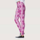 Rosa Blume Vectpr nahtloses Muster Leggings (Links)