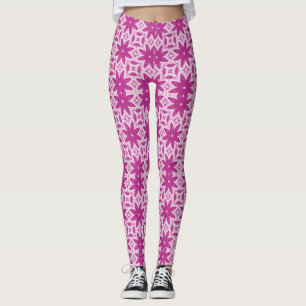Rosa Blume Vectpr nahtloses Muster Leggings