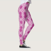 Rosa Blume Vectpr nahtloses Muster Leggings (Rechts)