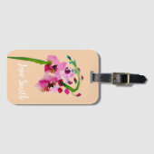 Rosa Blume Verbascum Blütenröte Kunst Gepäckanhänger (Vorderseite (Horizontal))