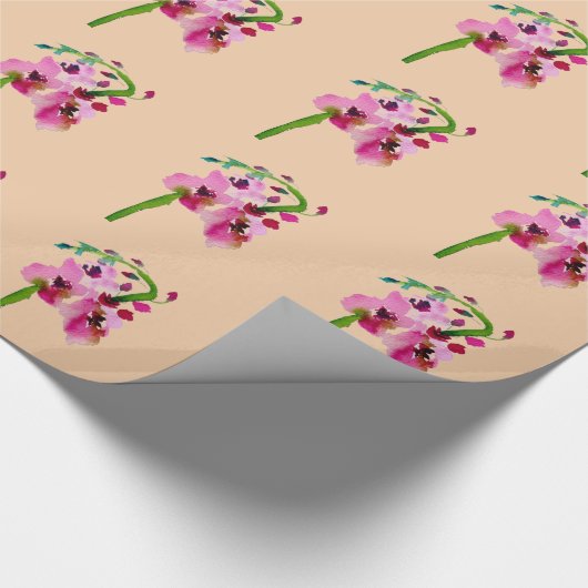 Rosa Blume Verbascum Blütenröte Kunst Geschenkpapier (Ecke)