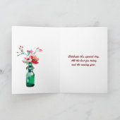 Rosa Blume Vernünftiger Hintergrund personalisiere Karte (Innenseite)