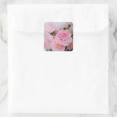 Rosa Blume Vintage Stilfotografie Quadratischer Aufkleber (Tasche)