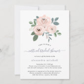 Rosa Blume| Virtuelles Brautparty Einladung (Vorderseite)