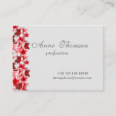 Rosa Blume Visitenkarte (Vorderseite)