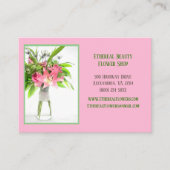 Rosa Blume Visitenkarte (Vorderseite)