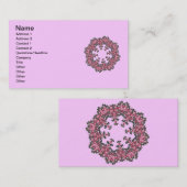 Rosa Blume Visitenkarte (Vorne/Hinten)