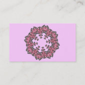 Rosa Blume Visitenkarte (Rückseite)