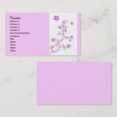 Rosa Blume Visitenkarte (Vorne/Hinten)