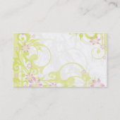 rosa Blume Visitenkarte (Rückseite)