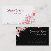 Rosa Blume Visitenkarte (Vorne/Hinten)