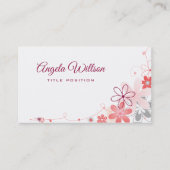 Rosa Blume Visitenkarte (Vorderseite)