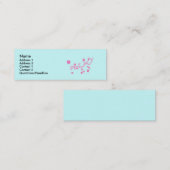 Rosa Blume Visitenkarte (Vorne/Hinten)