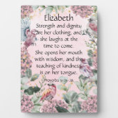 Rosa Blume Vogelsprichwörter 31 Schrift für sie Fotoplatte (Vorderseite)