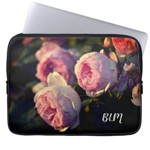 Rosa Blume vom Garten Laptopschutzhülle