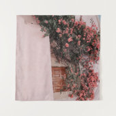 Rosa Blume Wandteppich (Vorderseite (Horizontal))