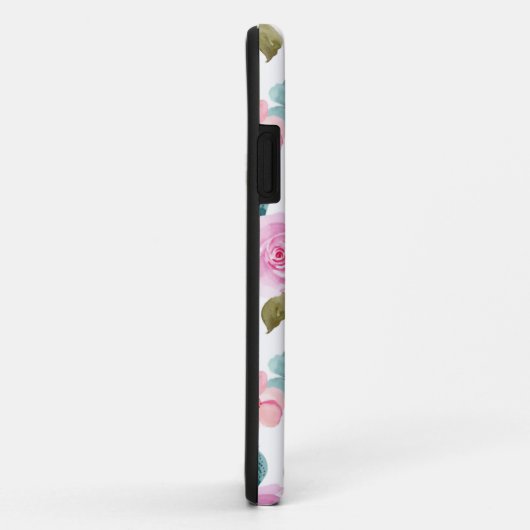 Rosa Blume Wasserfarbe nahtlos Case-Mate iPhone Hülle (Hinten/Rechts)