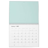 Rosa Blume Wasserfarbe nahtlos Kalender (Jan 2027)