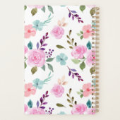 Rosa Blume Wasserfarbe nahtlos Planer (Rückseite)