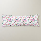 Rosa Blume Wasserfarbe nahtlos Seitenschläferkissen (Rückseite)