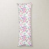 Rosa Blume Wasserfarbe nahtlos Seitenschläferkissen (Rückseite (Vertikal))