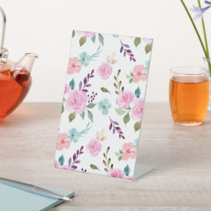 Rosa Blume Wasserfarbe nahtlos Sockelschild