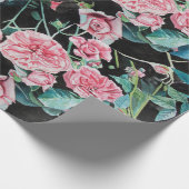 Rosa Blume Wasserfarbene Malerei Rose Geschenkpapier (Ecke)