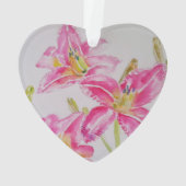 Rosa Blume Weihnachten Kinder Name Dekoration (Rückseite)