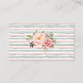 Rosa Blume Weinkarte Brautparty Platzkarte (Rückseite)