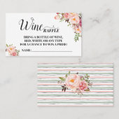 Rosa Blume Weinkarte Brautparty Platzkarte (Vorne/Hinten)