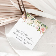 Rosa Blume, weiße Blume, Boho, Geburtstag