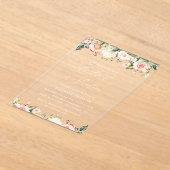 Rosa Blume, weiße Blume, Boho, süß 16 Acryleinladungen (Ablage )