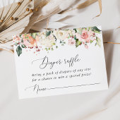 Rosa Blume, weiße Blume, Boho, Windelwirbel Begleitkarte