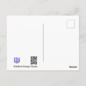 Rosa Blume werden bald gut auf Postkarte (Rückseite)