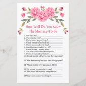 Rosa Blume Wie gut kennen Sie Babydusche? (Vorderseite)