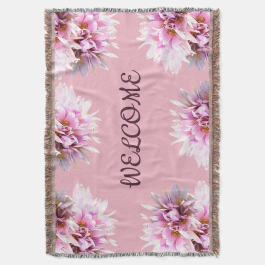 Rosa Blume - Willkommen im Hintergrund Decke (Vorderseite Vertikal)