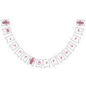 Rosa Blume Wimpelkette (Alle)