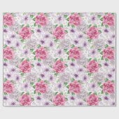 Rosa Blume Wrapping Paper Geschenkpapier (Flach)