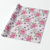 Rosa Blume Wrapping Paper Geschenkpapier (Ungerollt)